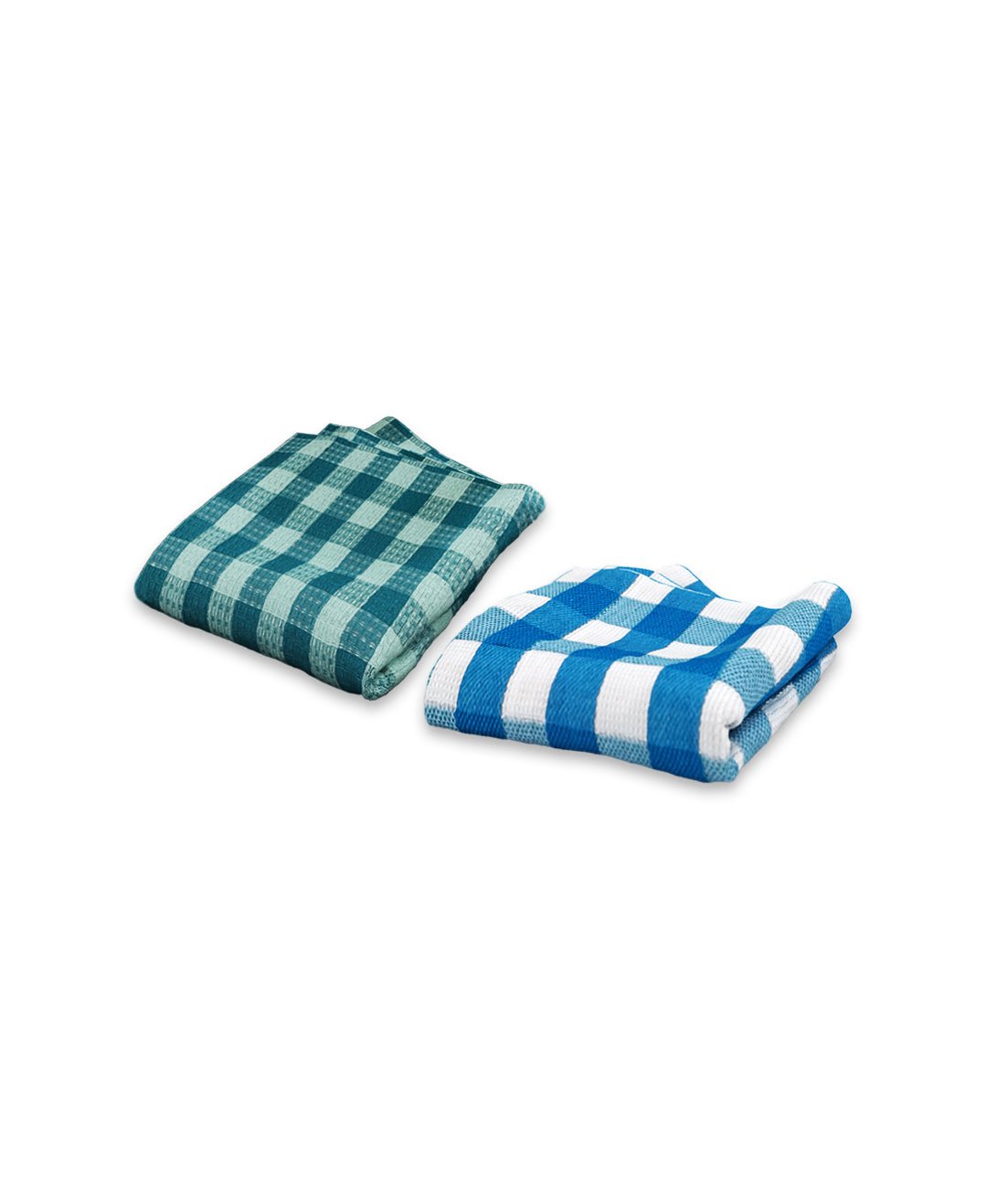Blue & Green Light weight Premium Cotton Bath (Pack of 2) by Athom Living - Athom Living