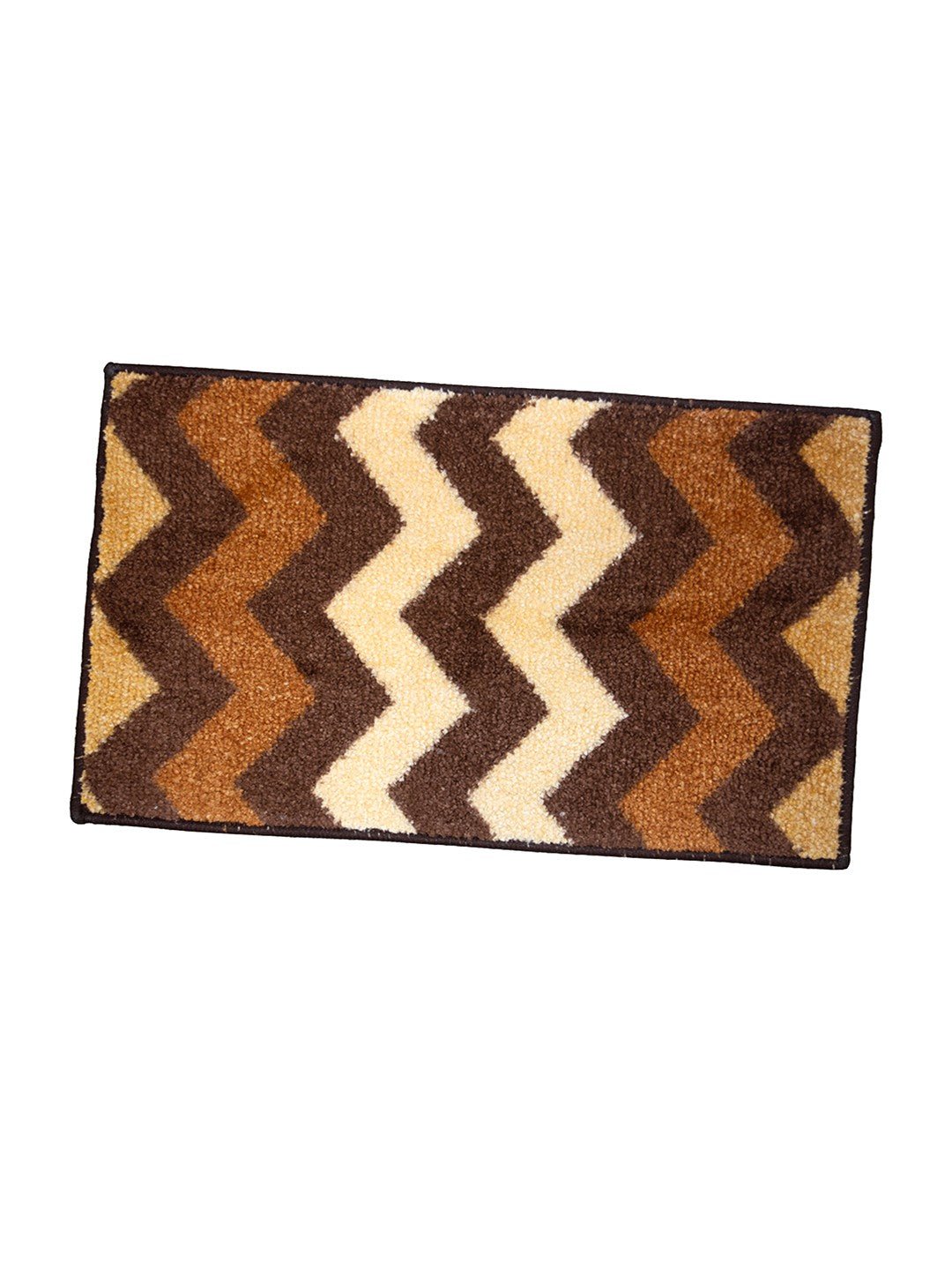Brown Striped Soft Anti - Slip Bath Mat by Athom Living - Athom Living