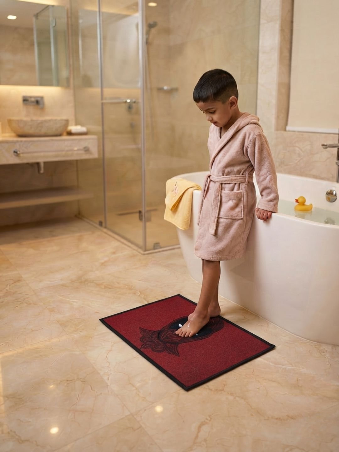 Buy Kids Deadpool Runner Carpet and Get Kids Deadpool Bathmat Free| Red - Athom Living
