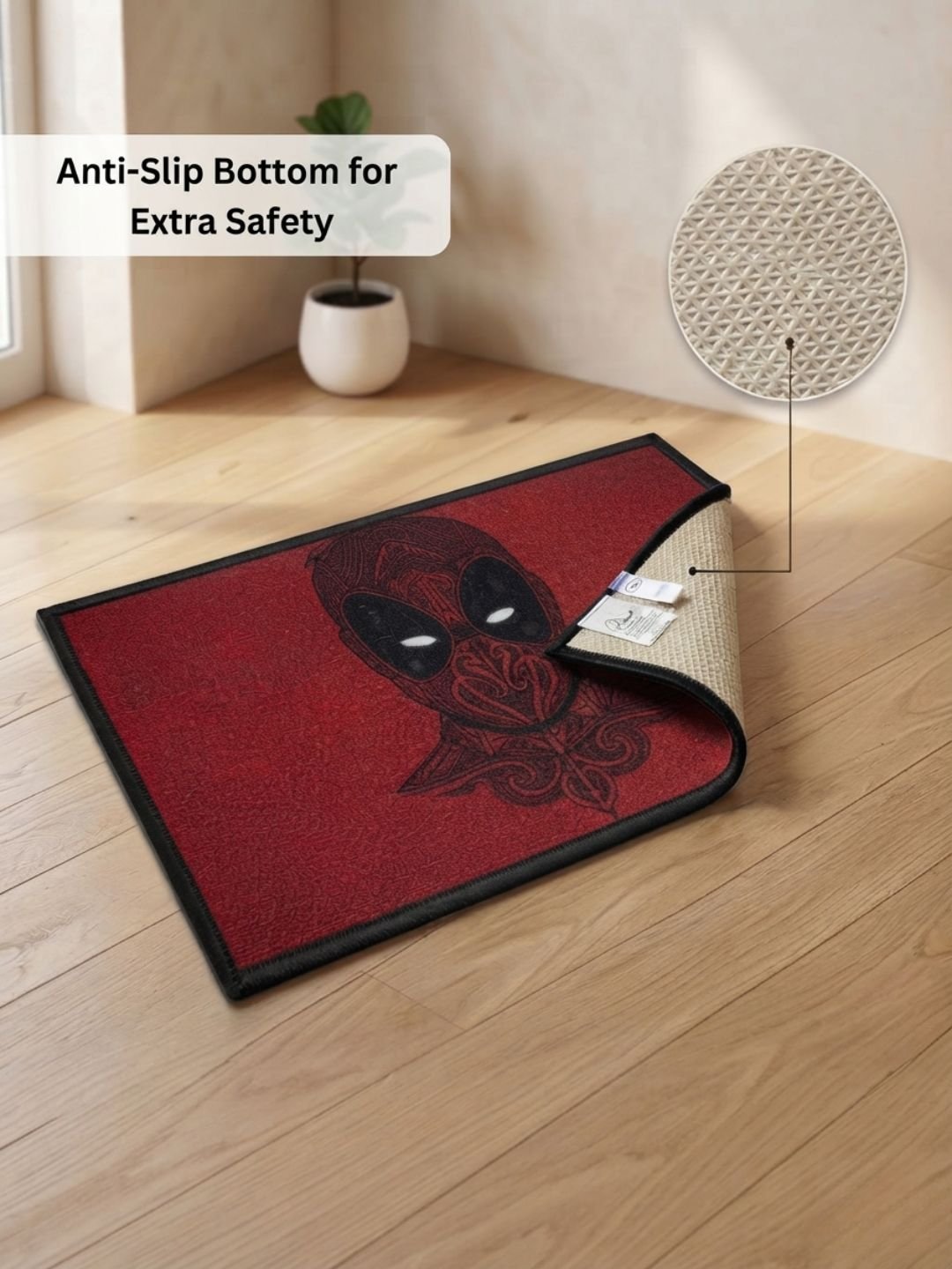 Buy Kids Deadpool Runner Carpet and Get Kids Deadpool Bathmat Free| Red - Athom Living