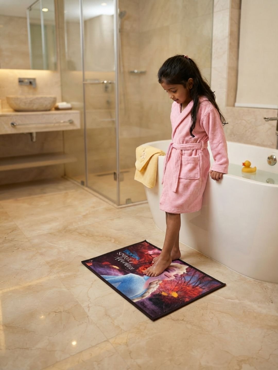 Buy Kids Disney Frozen Carpet and Get Kids Disney Frozen Bathmat Free | Pink & Blue - Athom Living