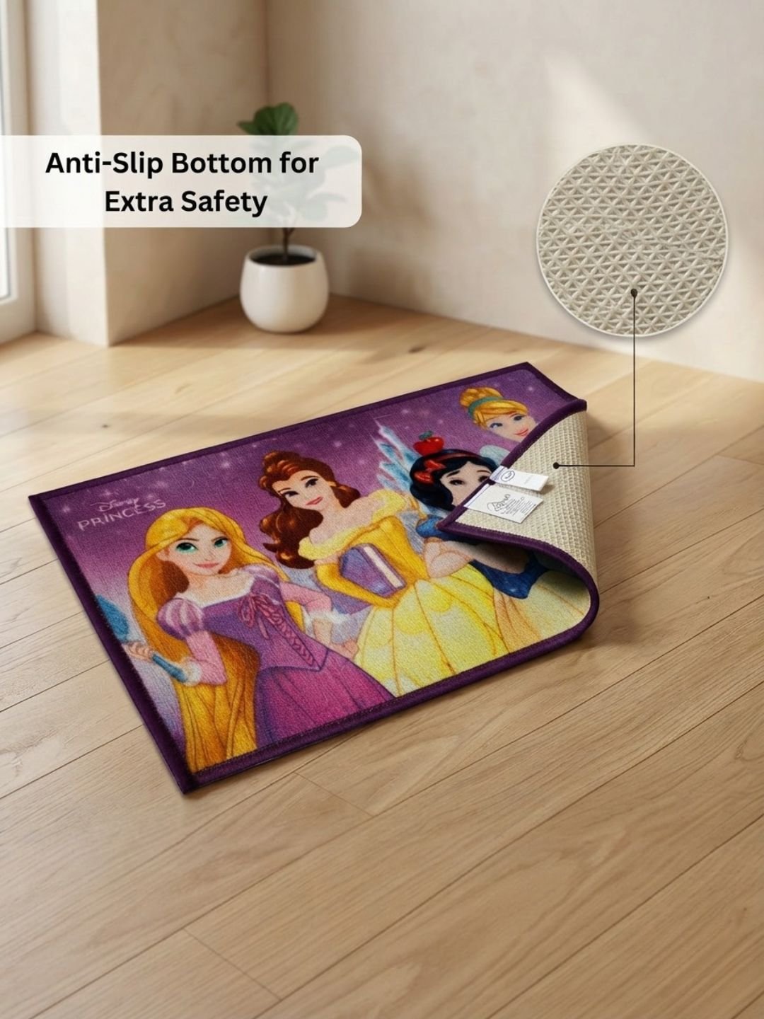 Buy Kids Disney Princess Runner Carpet and Get Kids Disney Princess Bathmat Free| Multicolor - Athom Living