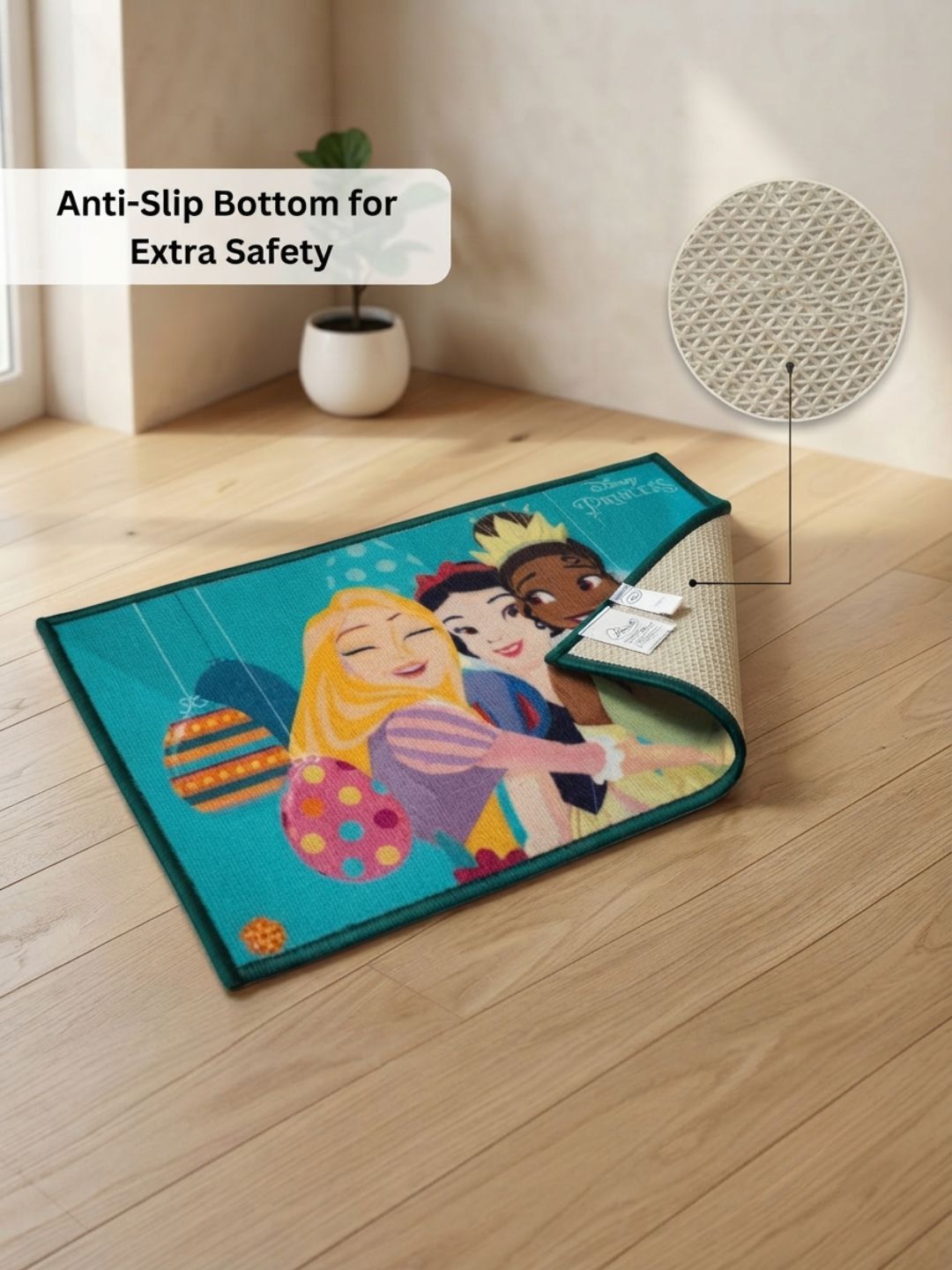 Buy Kids Disney Princess Runner Carpet and Get Kids Disney Princess Bathmat Free| Sea Blue - Athom Living
