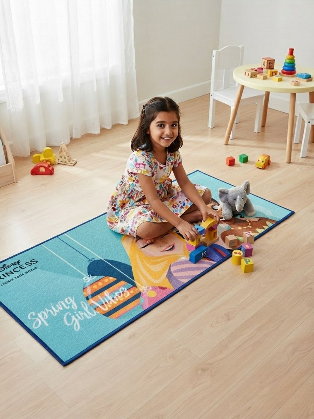 Buy Kids Disney Princess Runner Carpet and Get Kids Disney Princess Bathmat Free| Sea Blue - Athom Living