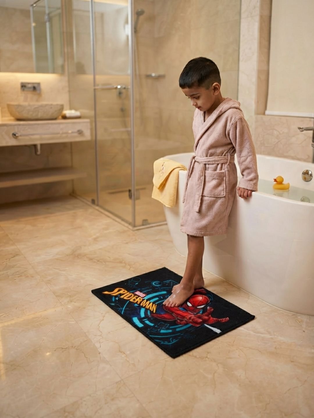 Buy Kids Marvel Carpet and Get Kids Marvel Bathmat Free | Multicolor - Athom Living