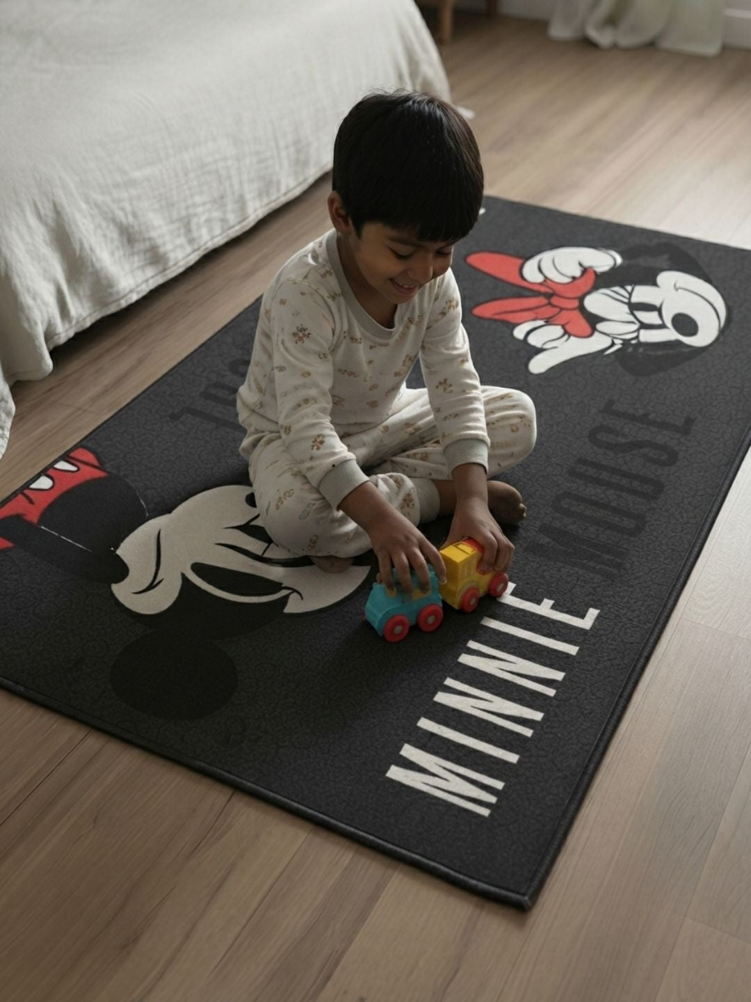 Buy Kids Mickey Carpet and Get Kids Mickey Mouse Bathmat Free | Grey - Athom Living