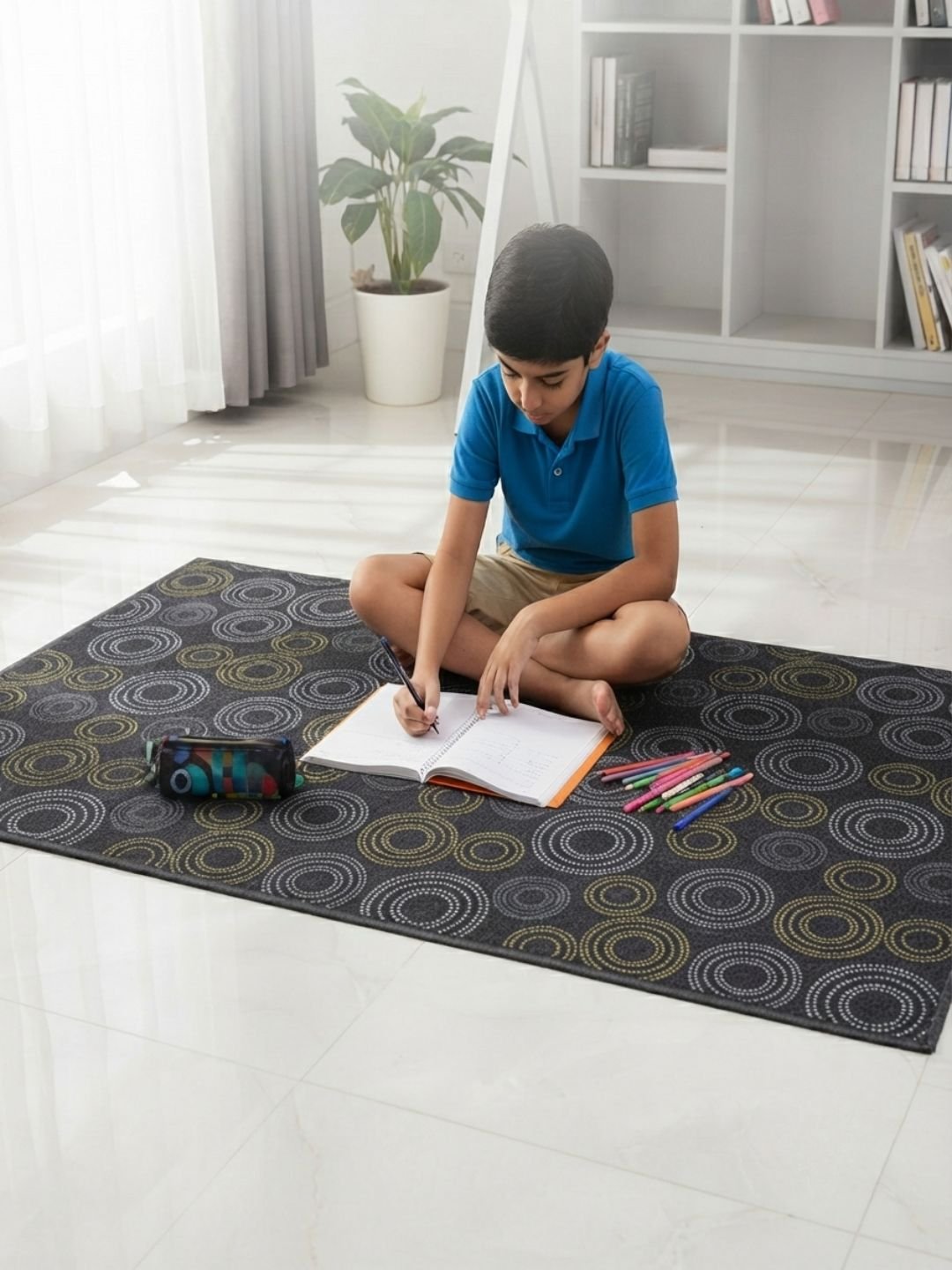 Buy Kids Mickey Mouse Carpet and Get Kids Mickey Mouse Bathmat Free | Black - Athom Living