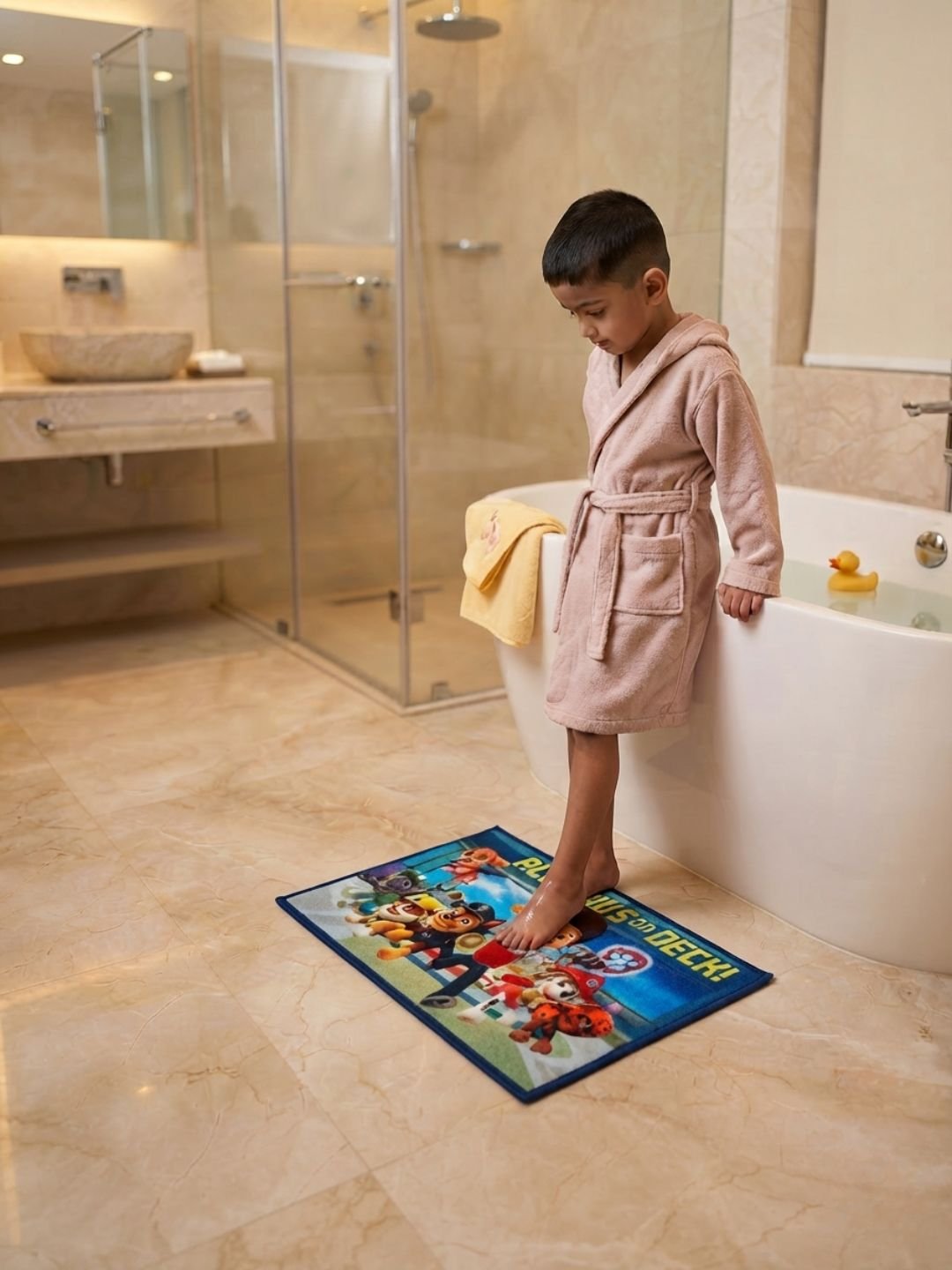 Buy Kids Paw Patrol Runner Carpet and Get Kids Paw Patrol Bathmat Free| Green & Blue - Athom Living