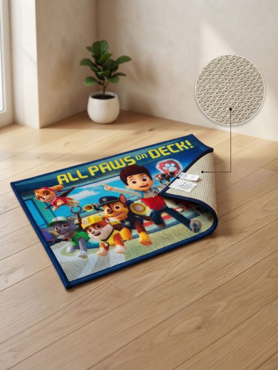 Buy Kids Paw Patrol Runner Carpet and Get Kids Paw Patrol Bathmat Free| Green & Blue - Athom Living