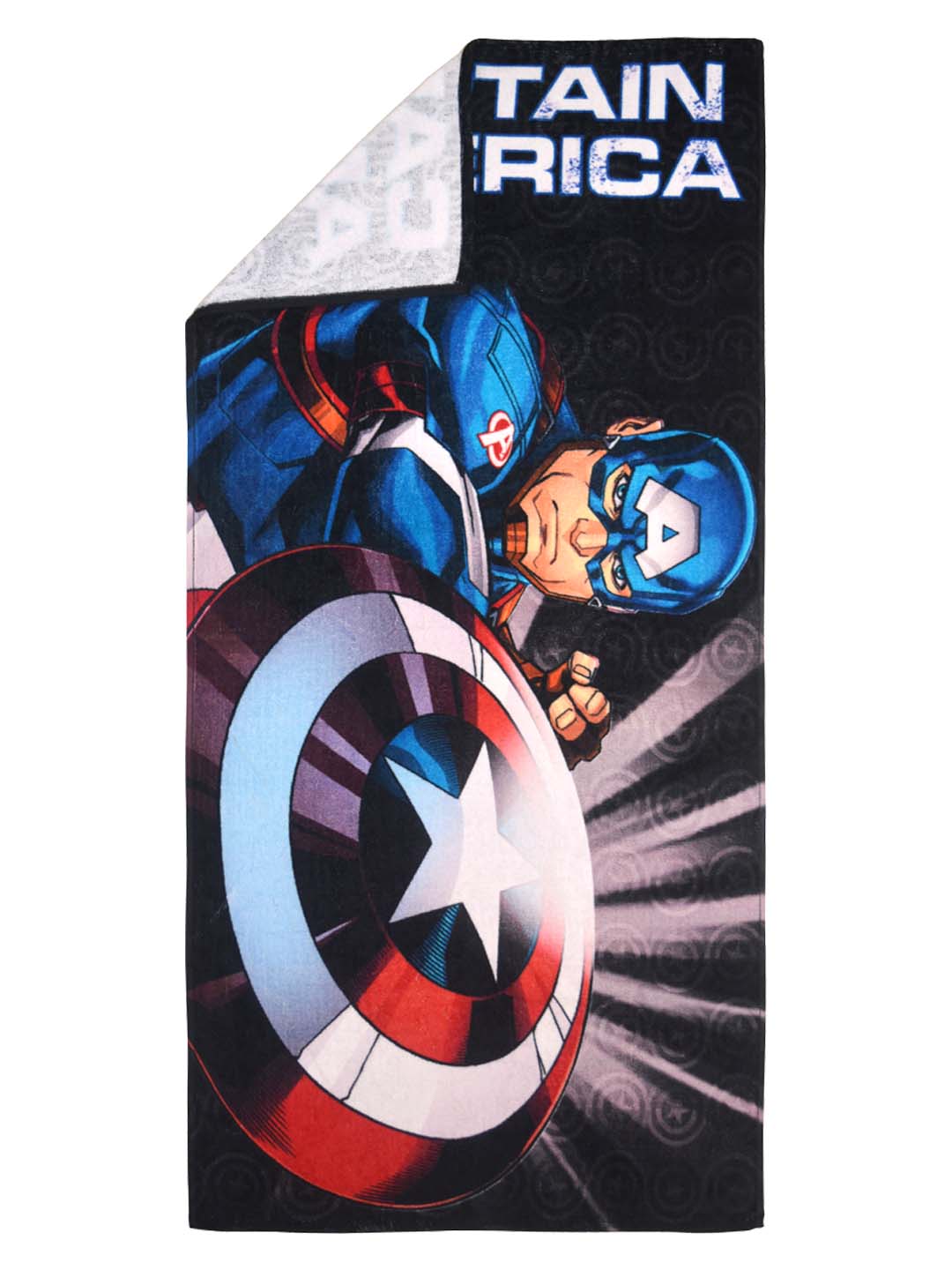 Captain America Themed Kids Cotton Bath Towel by Athom Living - Athom Living