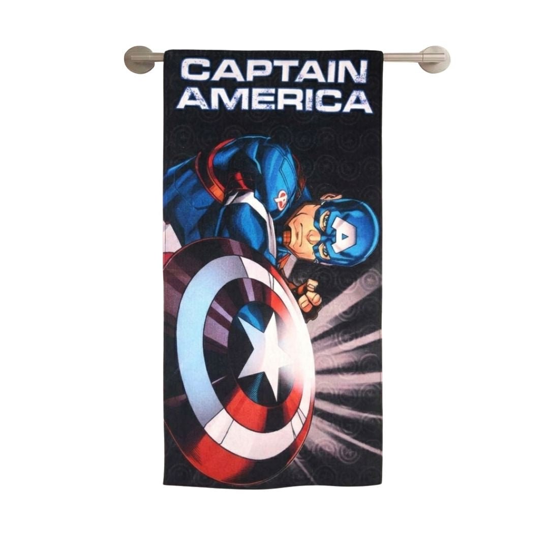 Captain America Themed Kids Cotton Bath Towel by Athom Living - Athom Living