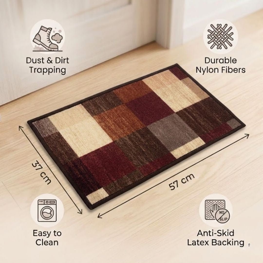 CheckMat Premium Anti - Slip Printed Door Mat by Athom Living - Athom Living