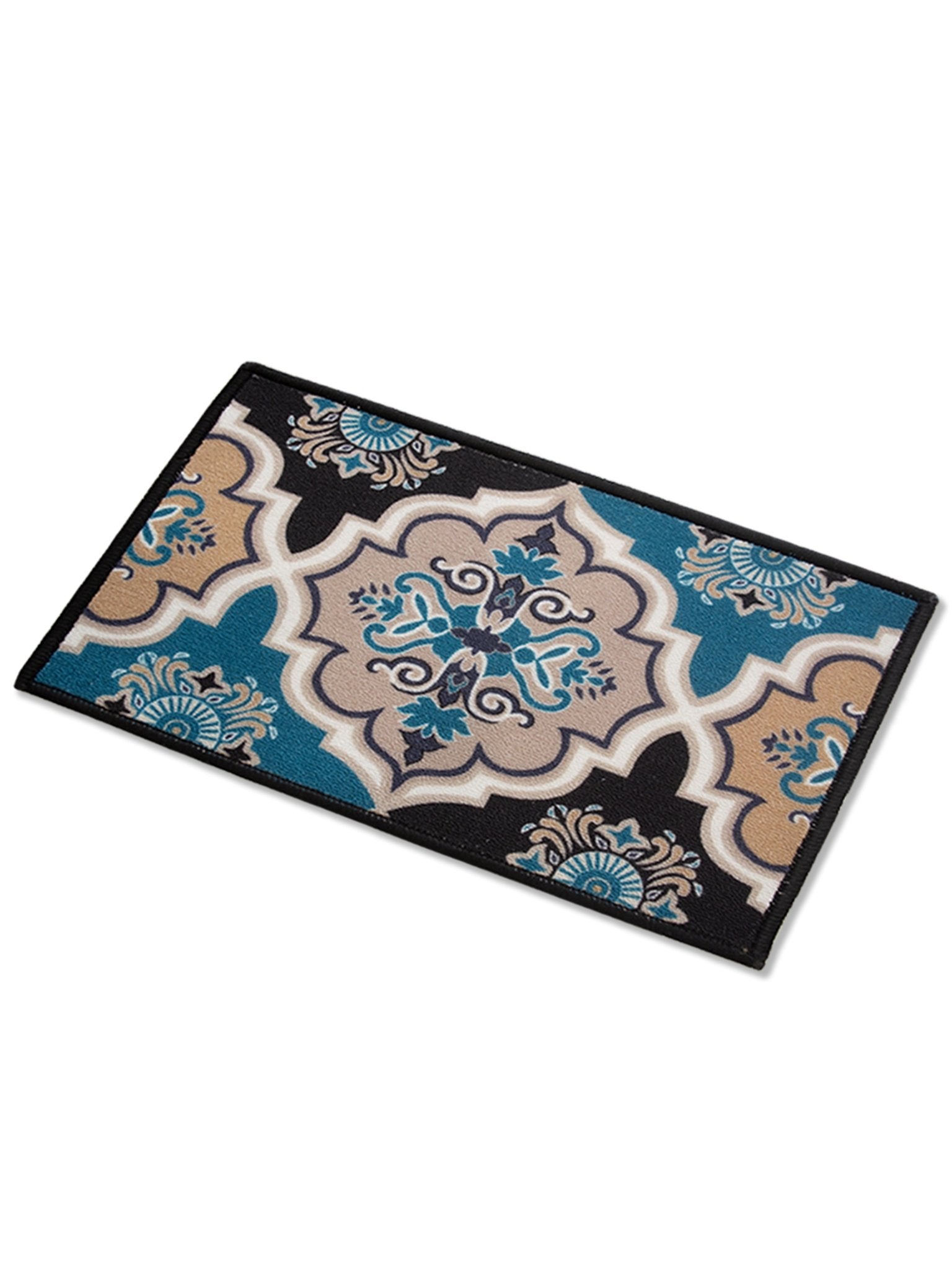 Contemporaray Blue Premium Anti Slip Printed Door Mat by Athom Living - Athom Living