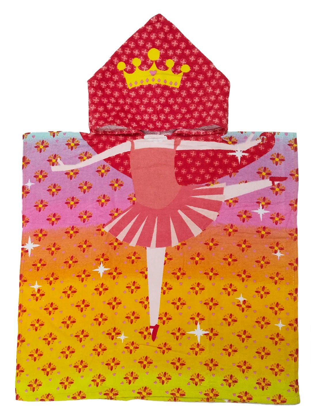 Dancing Princess Kids Hooded Bath Towel Poncho by Athom Living - Athom Living