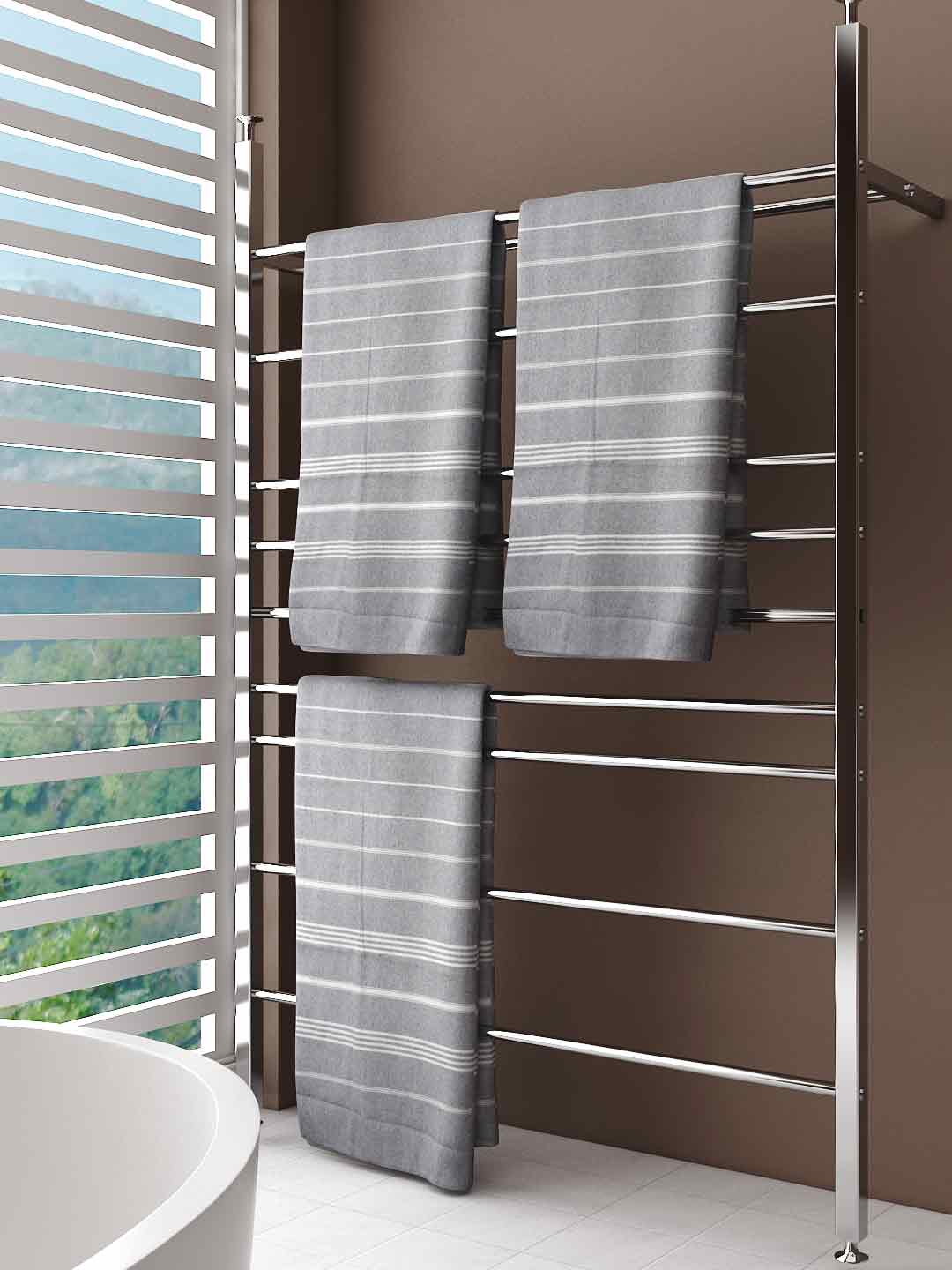 Dark Grey Xtra Large Premium Cotton Bath Towel (Pack of 3) by Athom Living - Athom Living