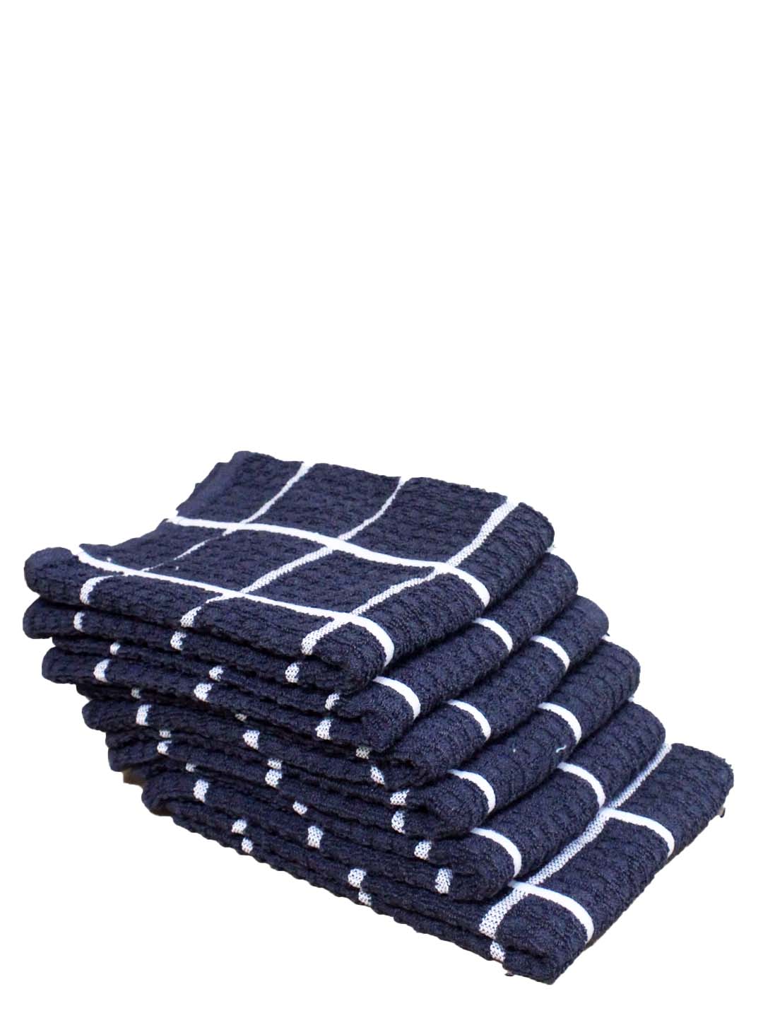 Dark Navy Blue Cotton Soft Hand Towel (Pack of 6) by Athom Living - Athom Living
