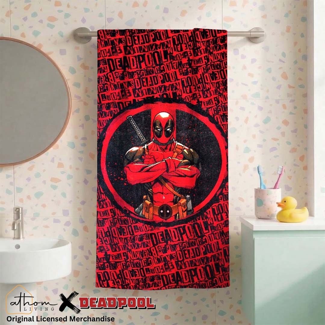 Deadpool Kids Cotton Bath Towel – Soft, Durable & Fun Design for Kids by Athom Living - Athom Living