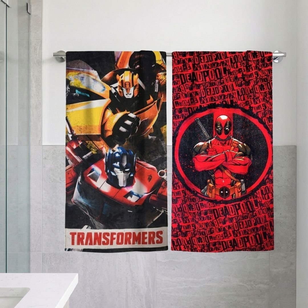 Deadpool & Transformer Kids Bath Towel – Fun & Vibrant by Athom Living - Athom Living