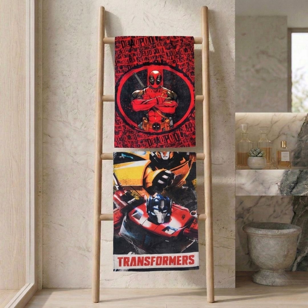 Deadpool & Transformer Kids Bath Towel – Fun & Vibrant by Athom Living - Athom Living