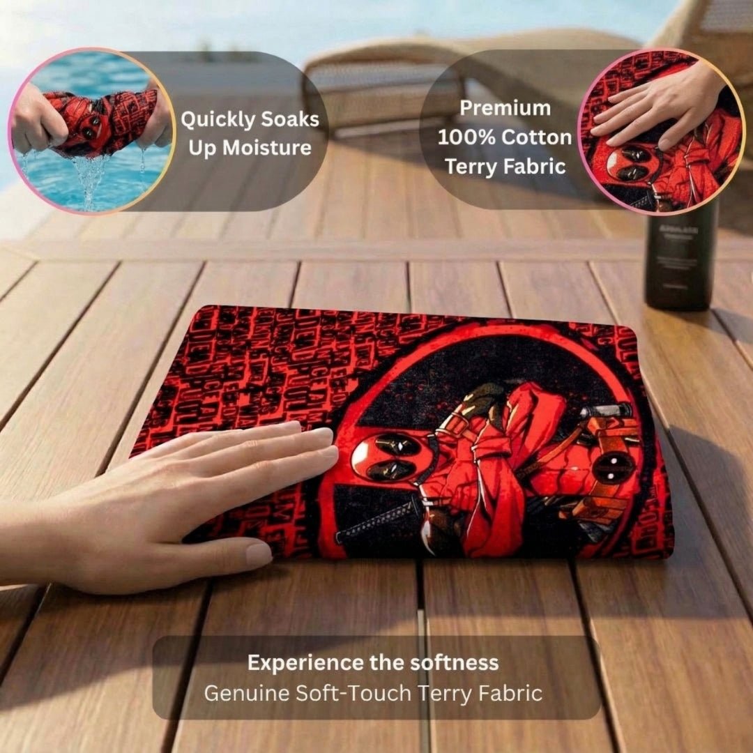 Deadpool & Transformer Kids Bath Towel – Fun & Vibrant by Athom Living - Athom Living