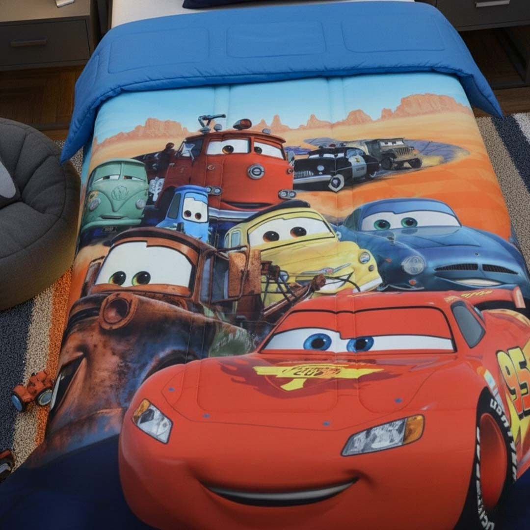 Disney Car Kids AC Comforter – Single – "Piston Cups Dream Ride" by Athom Living - Athom Living