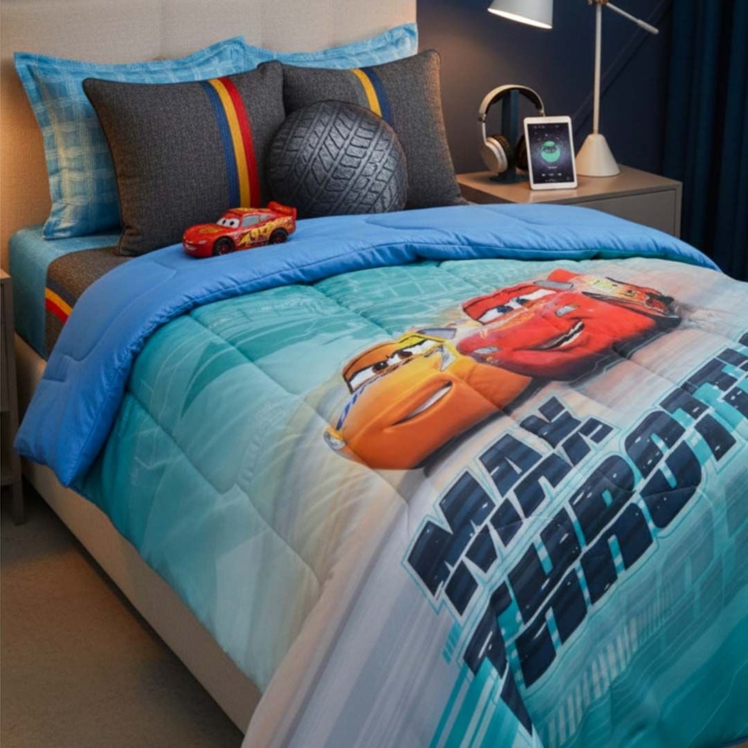 Disney Car Kids Comforter – Single – "Max Thorttle" by Athom Living - Athom Living