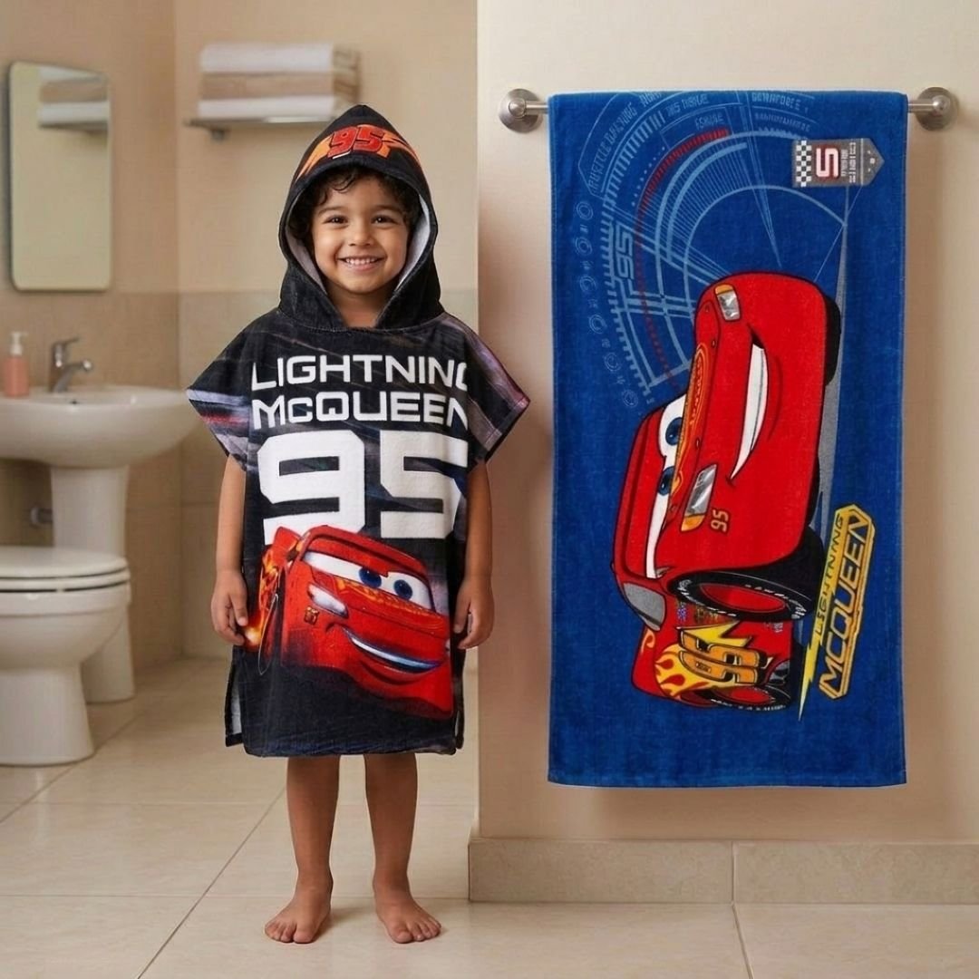 Disney Cars Kids Hooded and Bath Towel Combo by Athom Living - Athom Living