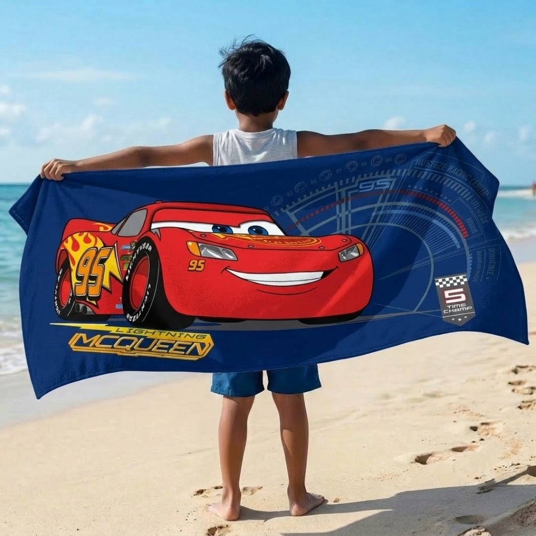 Disney Cars McQueen Kids Cotton Bath Towel by Athom Living - Athom Living
