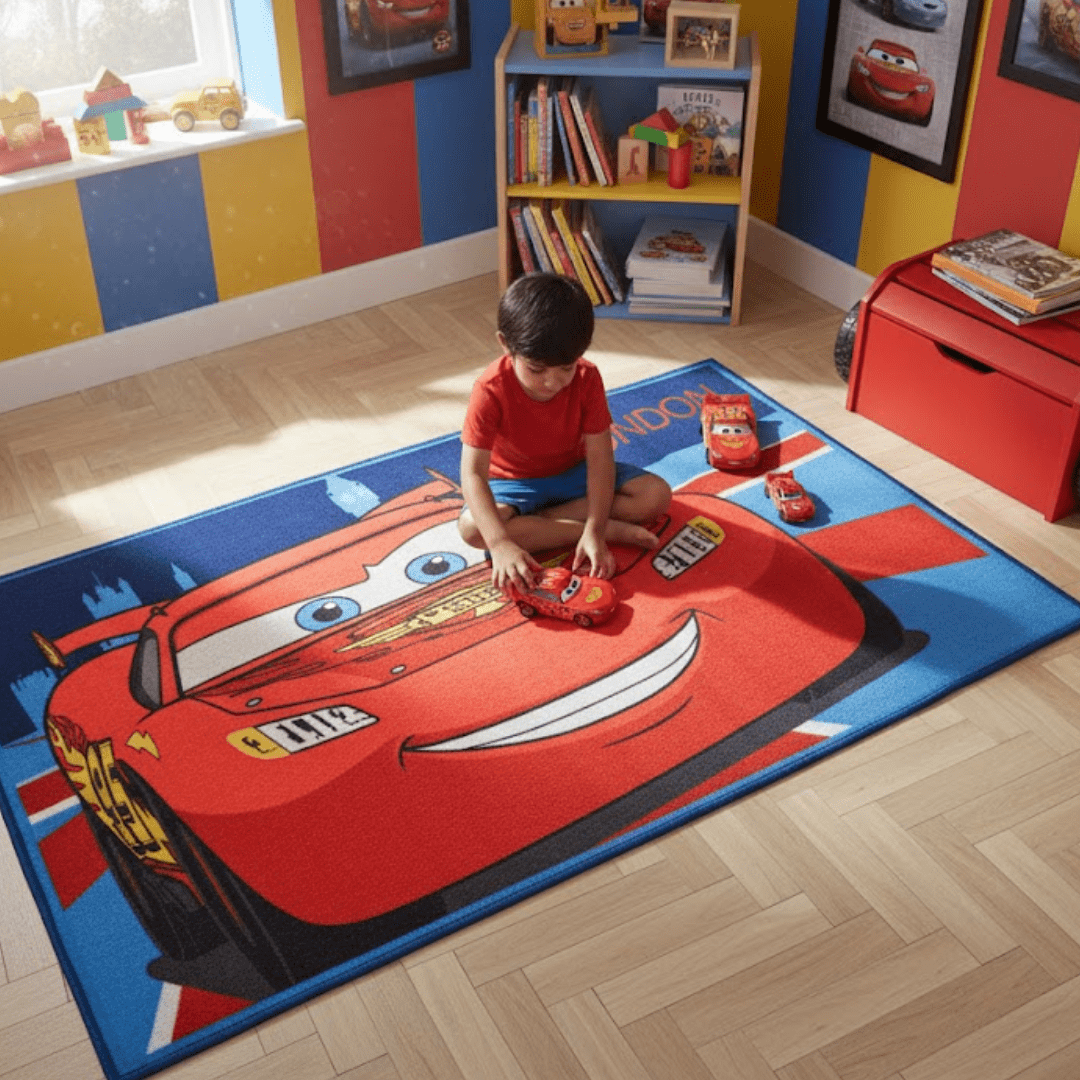 Disney Cars Themed Kids Carpet(90x150cm) by Athom Living - Athom Living