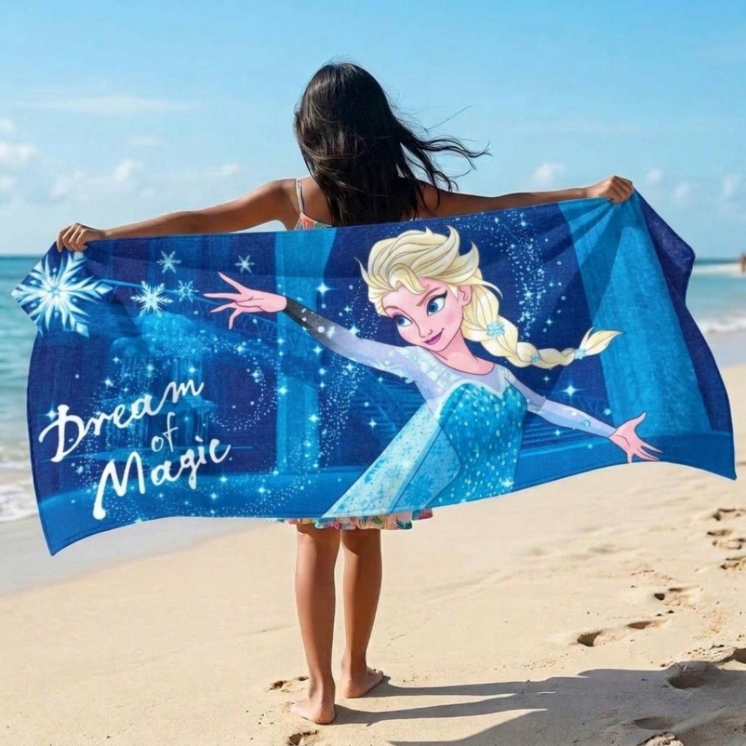 Disney Dream Of Magic Frozen Kids Cotton Bath Towel by Athom Living - Athom Living