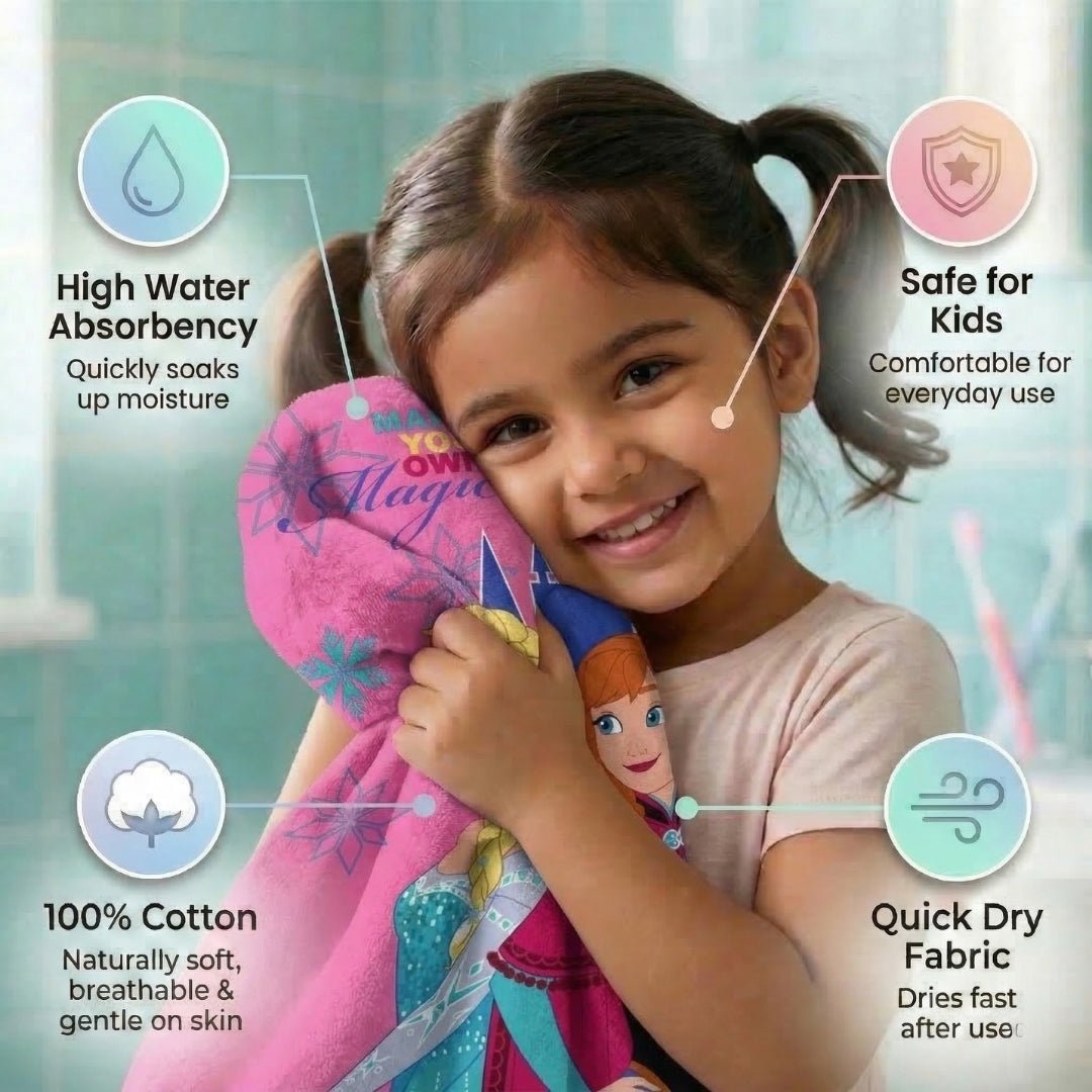Disney Dream Your Own Magic Frozen Kids Cotton Bath Towel by Athom Living - Athom Living