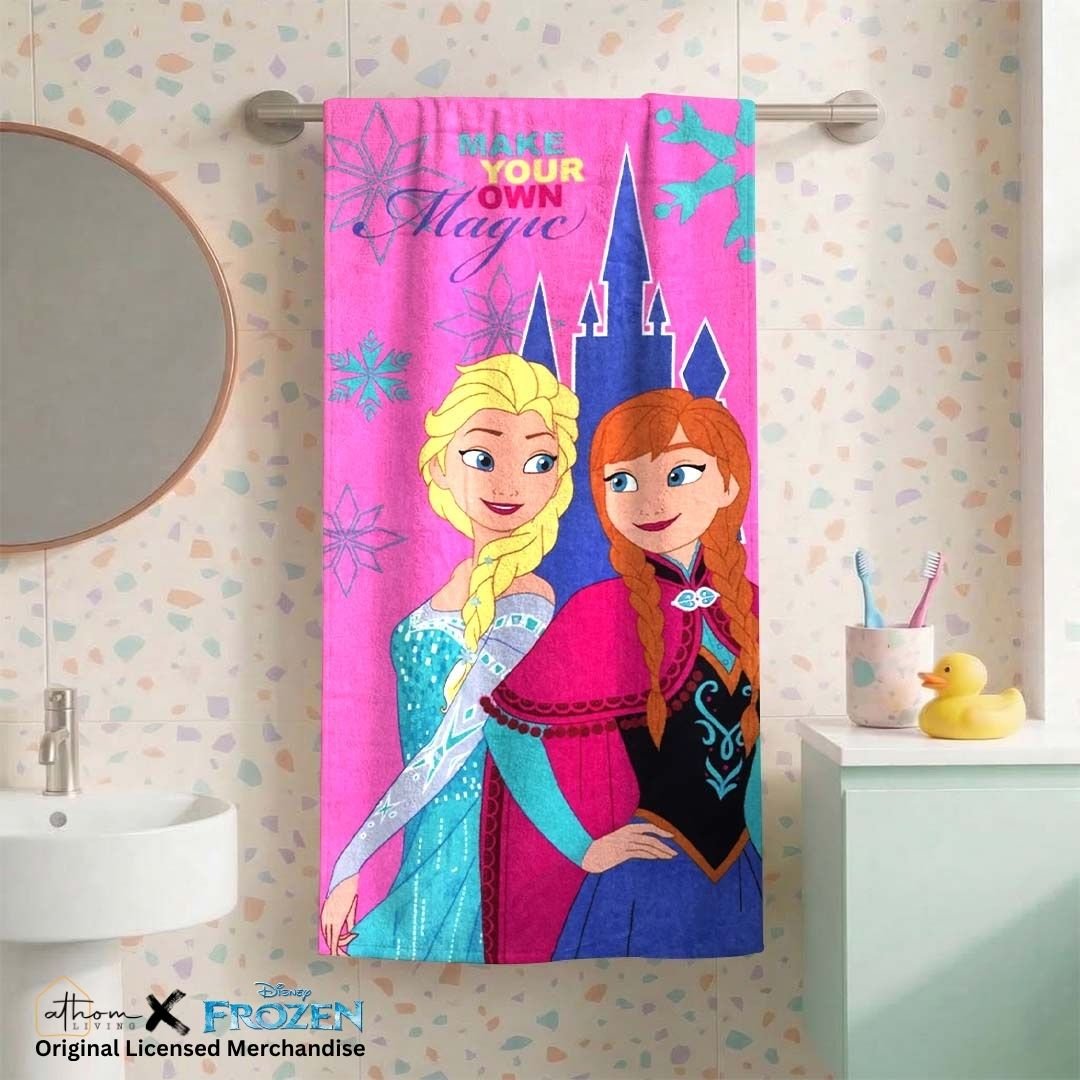 Disney Dream Your Own Magic Frozen Kids Cotton Bath Towel by Athom Living - Athom Living