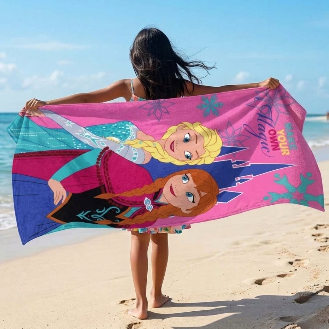 Disney Dream Your Own Magic Frozen Kids Cotton Bath Towel by Athom Living - Athom Living