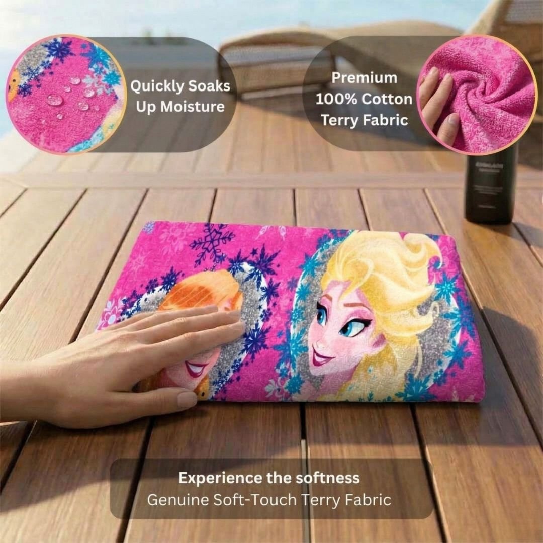 Disney Forever Sisters Frozen Kids Cotton Bath Towel by Athom Living - Athom Living