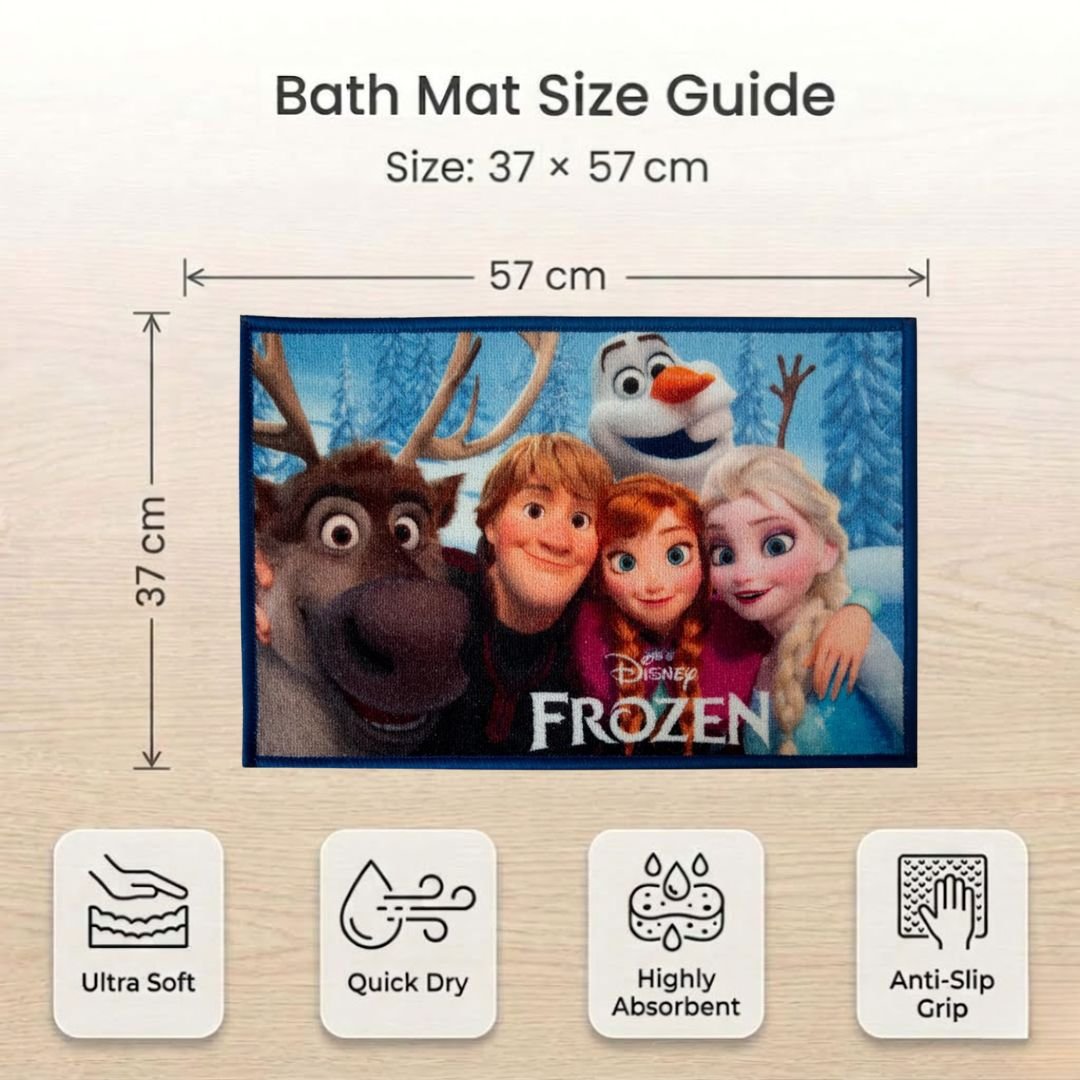 Disney Frozen Adventures Begin Here Kids Antislip Bathmat by Athom Living - Athom Living