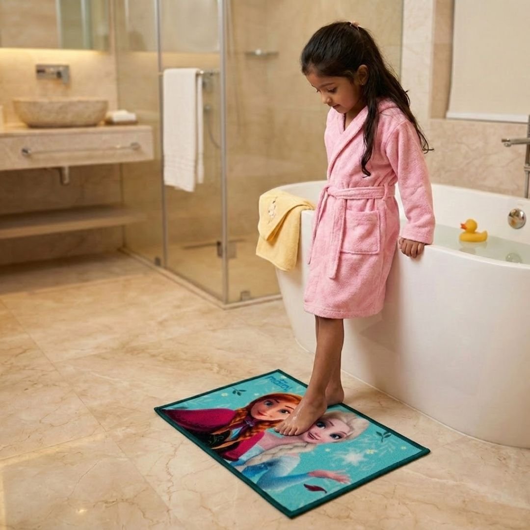 Disney Frozen Anna & Elsa "Magic and Adventure!" Anti - Slip Kids Bathmat by Athom Living - Athom Living