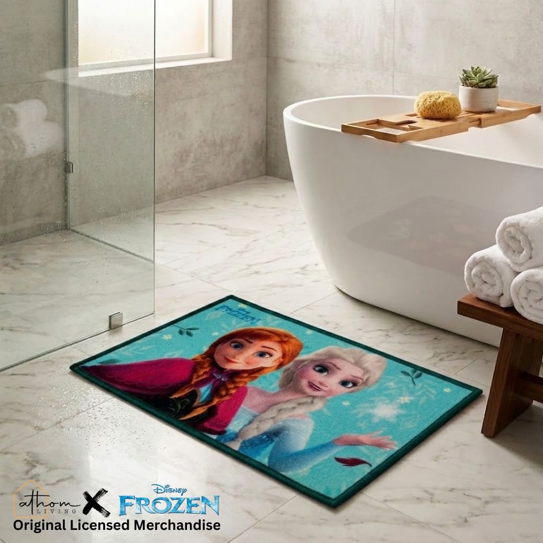 Disney Frozen Anna & Elsa "Magic and Adventure!" Anti - Slip Kids Bathmat by Athom Living - Athom Living