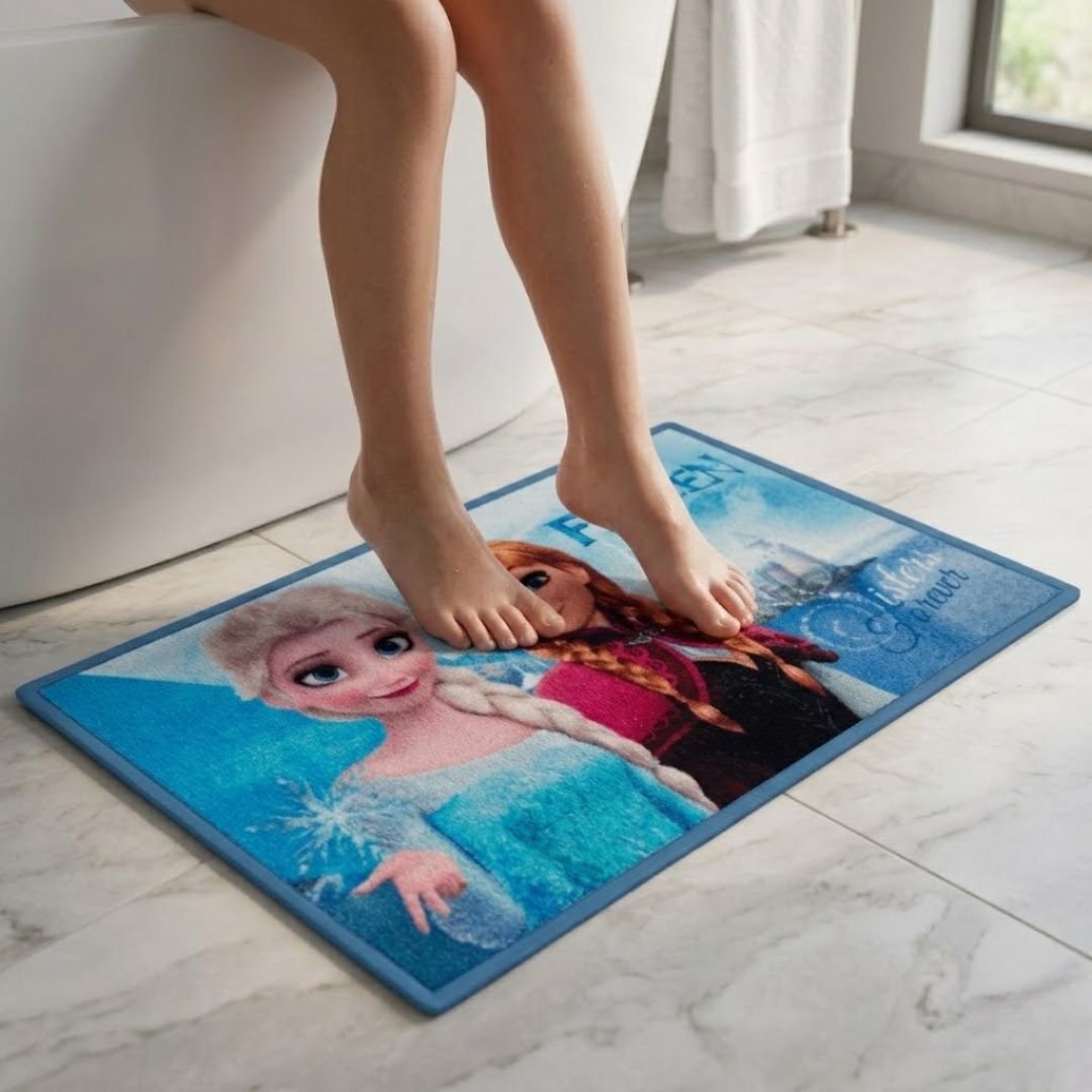 Disney Frozen Anna & Elsa Sister Forever Kids Bathmat Combo - Pack of 2 by Athom Living - Athom Living