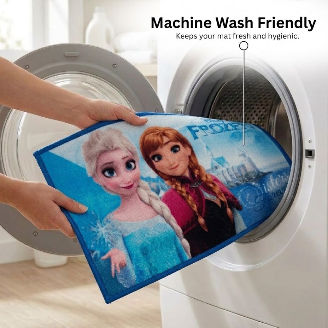 Disney Frozen Anna & Elsa Sister Forever Themed Kids Bathmat by Athom Living - Athom Living