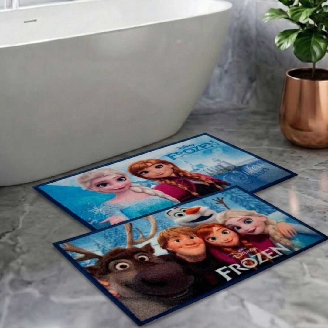 Disney Frozen Anna & Elsa Sister Forever Themed Kids Bathmat by Athom Living - Athom Living