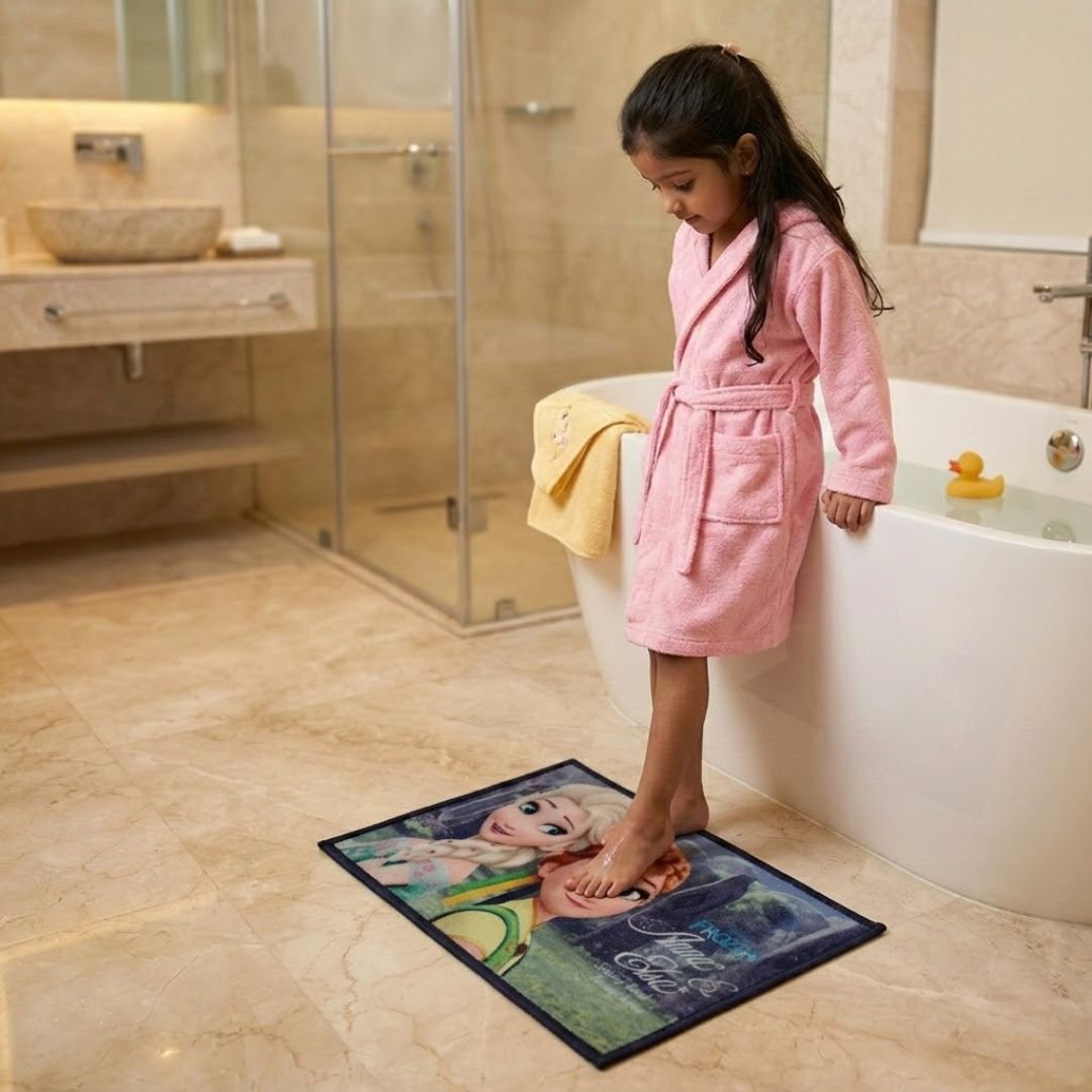 Disney Frozen Anna & Elsa "Strong Bond Strong Heart" Anti Slip Kids Bathmat by Athom Living - Athom Living