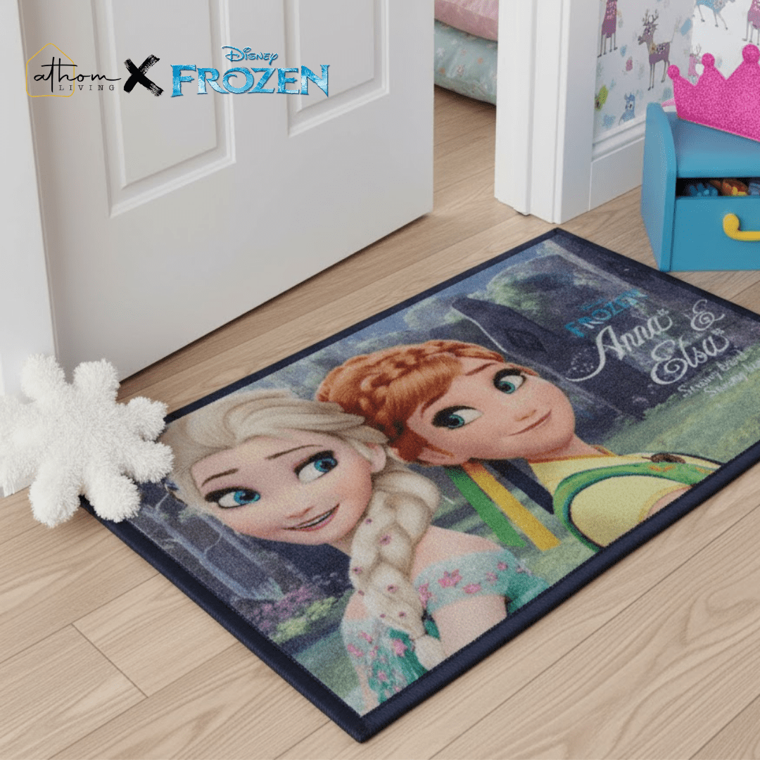 Disney Frozen Anna & Elsa "Strong Bond Strong Heart" Anti Slip Kids Bathmat by Athom Living - Athom Living