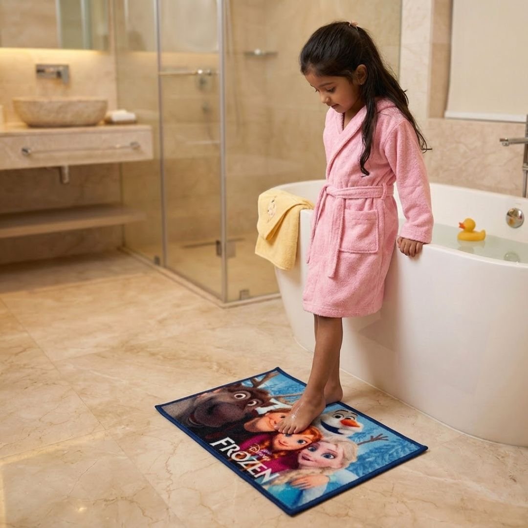 Disney Frozen Characters Themed Kids Bathmat Combo Pack of 2 by Athom Lving - Athom Living