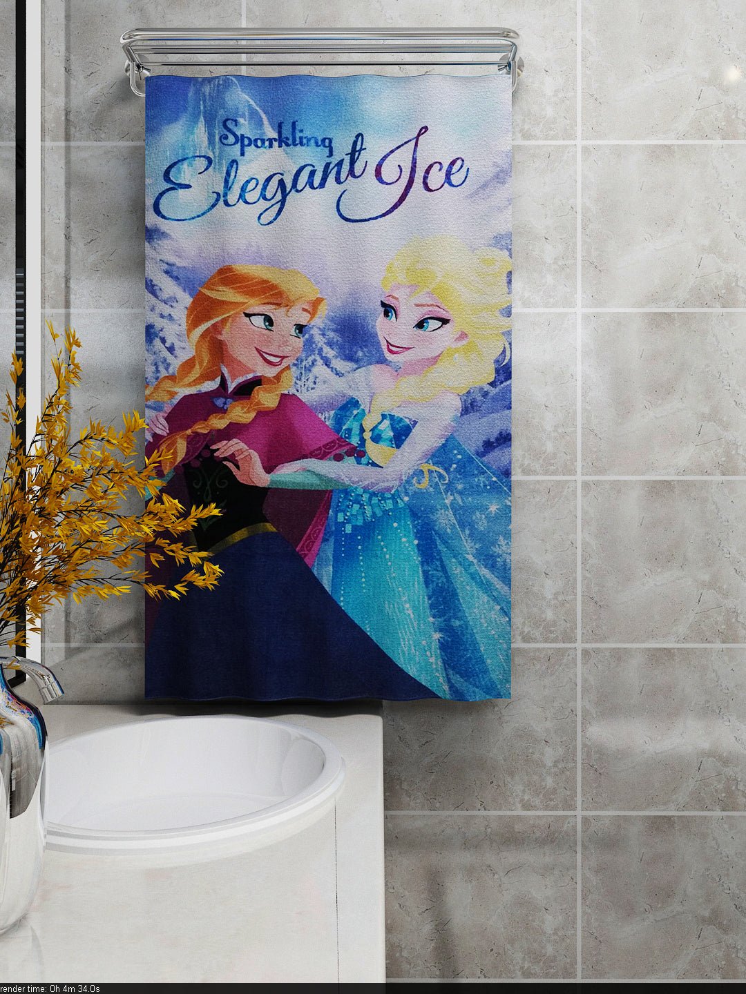 Disney Frozen Elegant Ice Kids Cotton Bath Towel by Athom Living - Athom Living