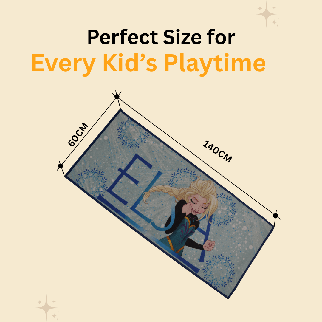 Disney Frozen Elsa Blue Runner Carpet for Kids(60x140 cm) by Athom Living - Athom Living