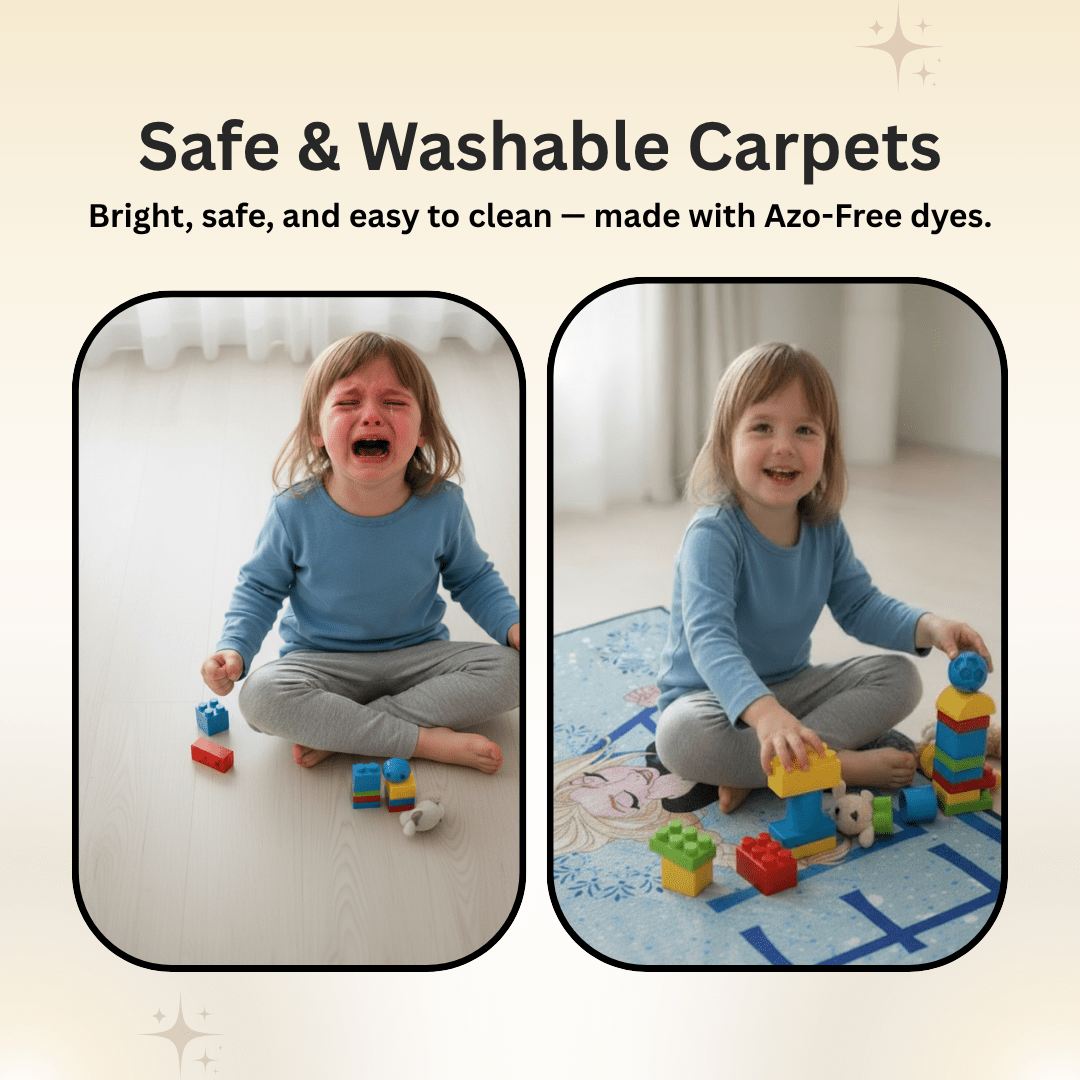 Disney Frozen Elsa Blue Runner Carpet for Kids(60x140 cm) by Athom Living - Athom Living