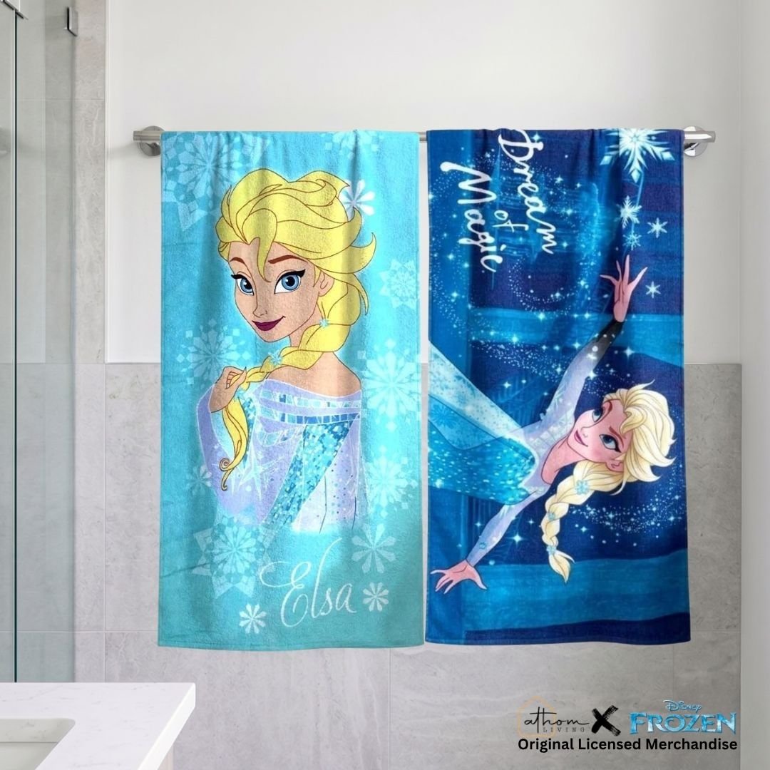 Disney Frozen "Elsa - Dream Of Magic" Kids Bath Towel Combo - Pack of 2 by Athom Living - Athom Living