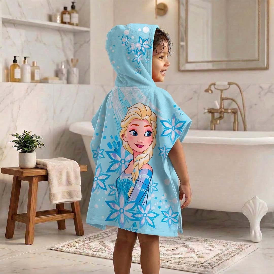 Disney Frozen 'Elsa - Ice Magic' Kids Hooded Towel and Bath Towel Combo by Athom Living - Athom Living