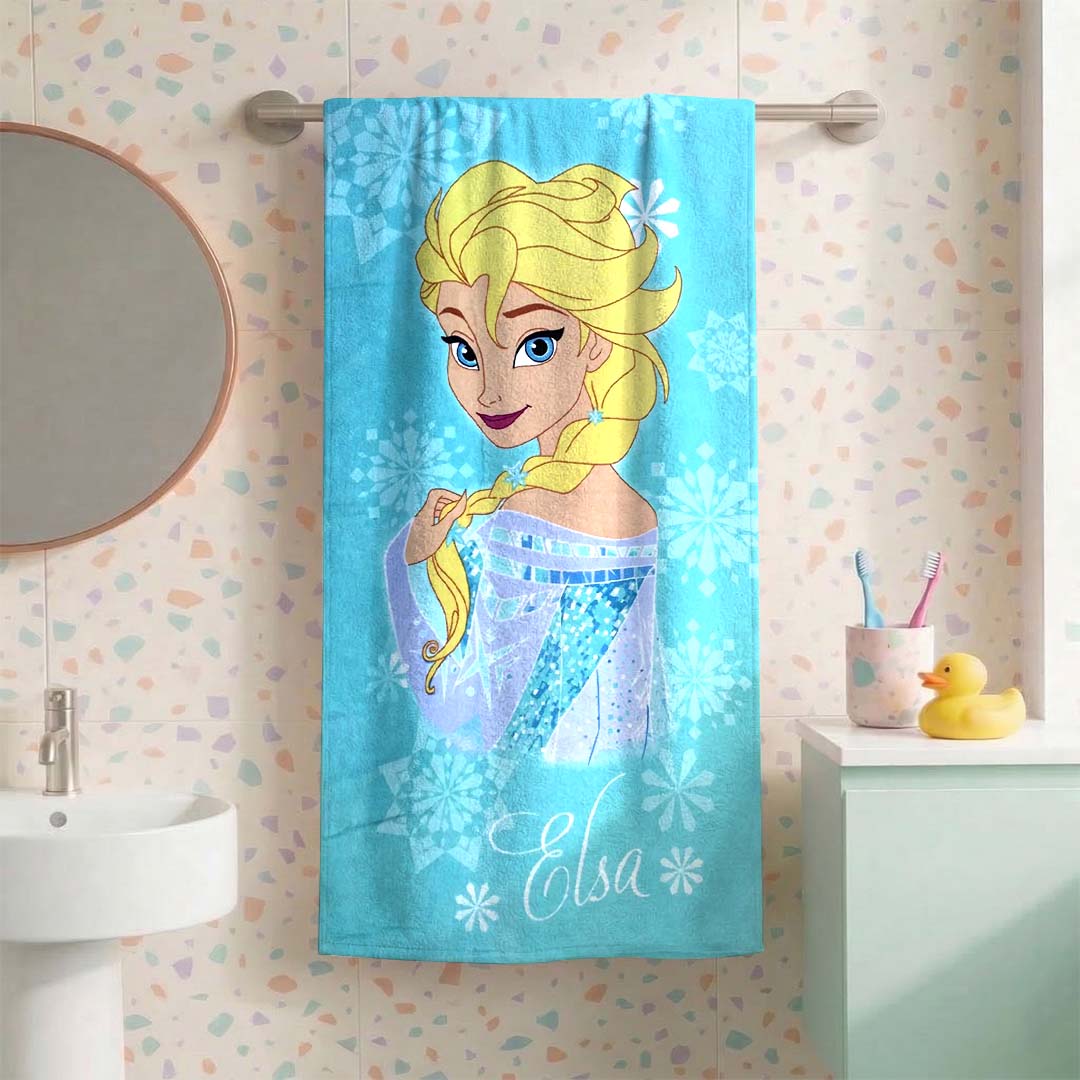 Disney Frozen 'Elsa - Ice Magic' Kids Hooded Towel and Bath Towel Combo by Athom Living - Athom Living