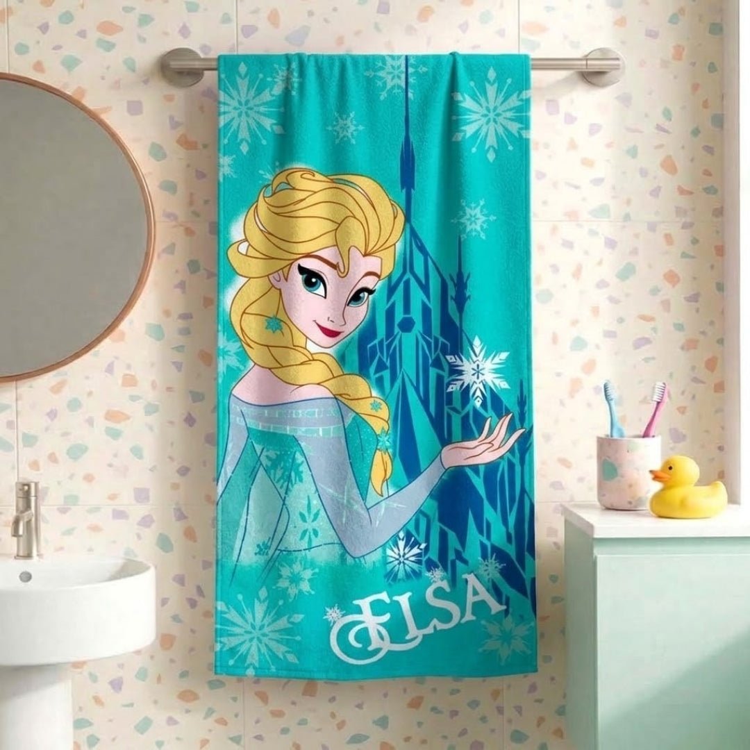 Disney Frozen 'Elsa - Ice Magic' Kids Hooded Towel and Kids Bath Towel Combo by Athom Living - Athom Living